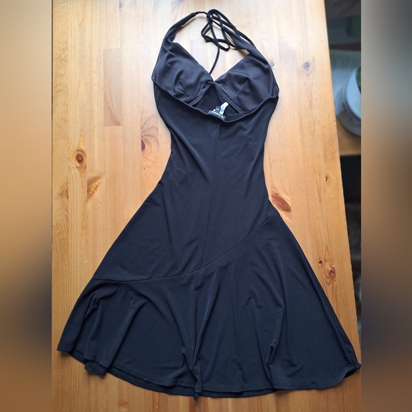 Le Château Y2K embellished Black Halter Dress - Picture 3 of 4